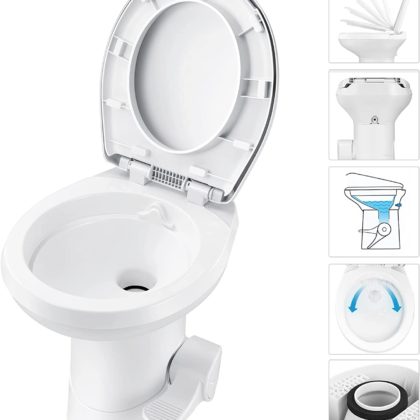 gravity flush toilet rv